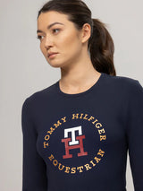 Maglia da allenamento donna Ohio desert sky con logo Tommy Hilfiger