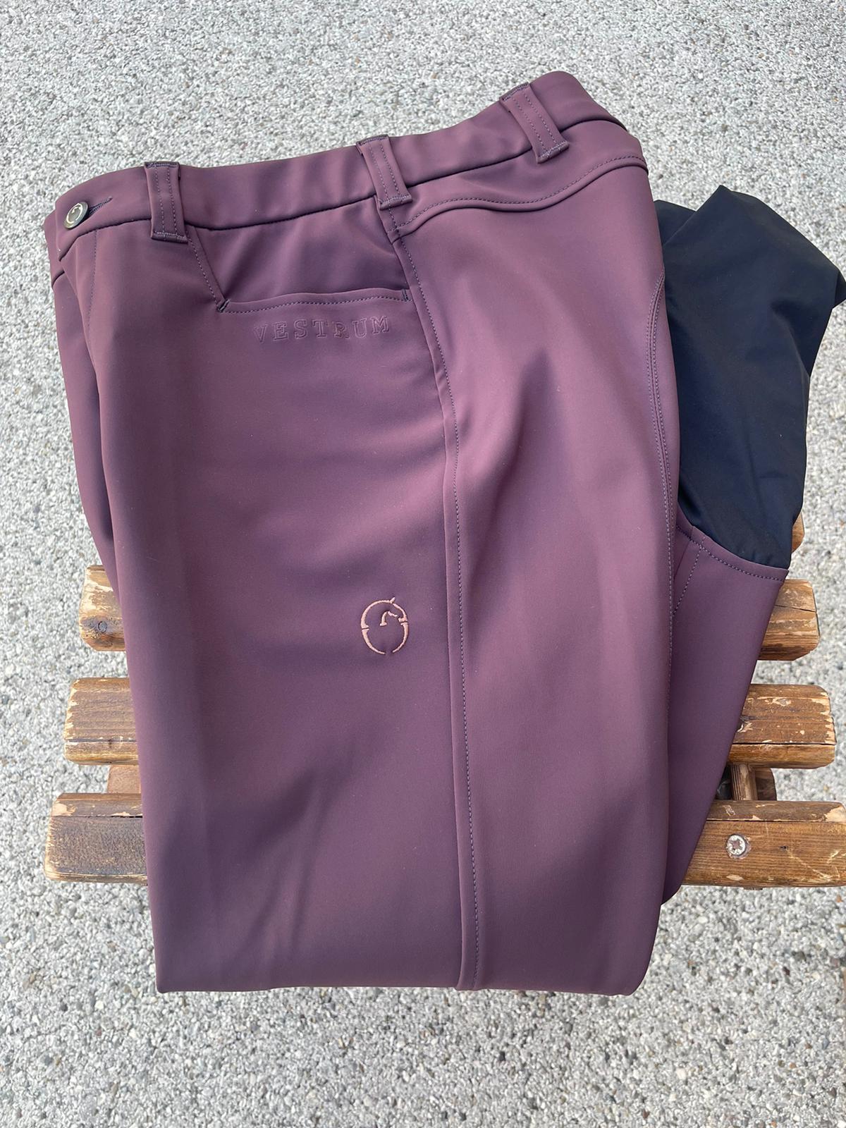 Pantalone donna modello Syracuse con grip al ginocchio Vestrum vinaccio