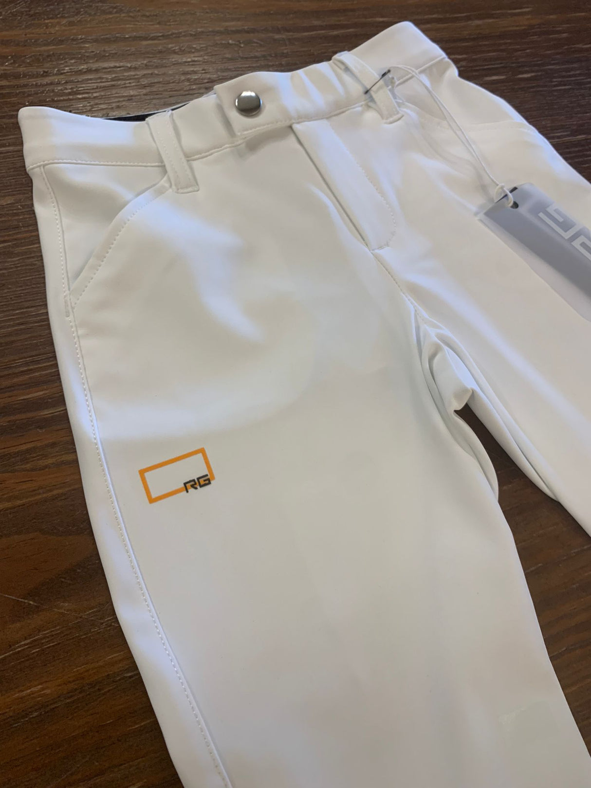 Pantalone da gara bianco bambino unisex RG