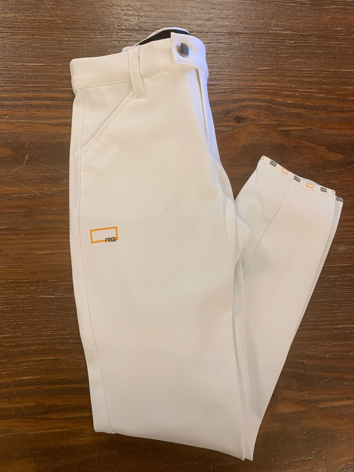 Pantalone da gara bianco bambino unisex RG