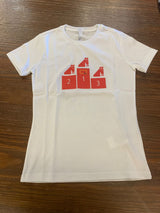 T-shirt bambina in cotone con stampa e logo RG