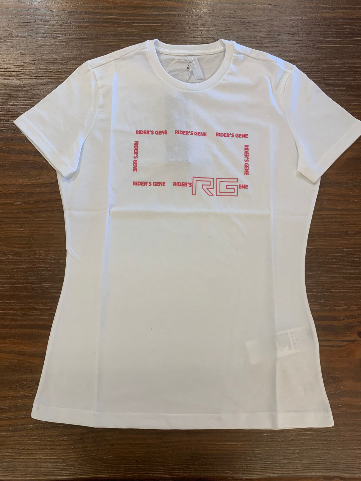 T-shirt in cotone donna con logo RG fucsia