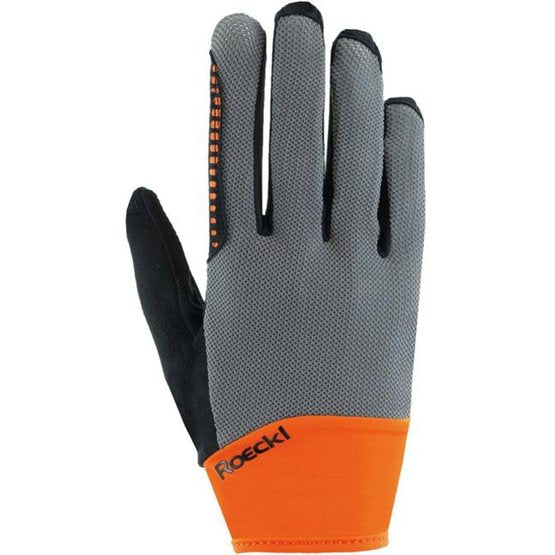 Guanti modello Lier Roeckl arancio,grigio e nero