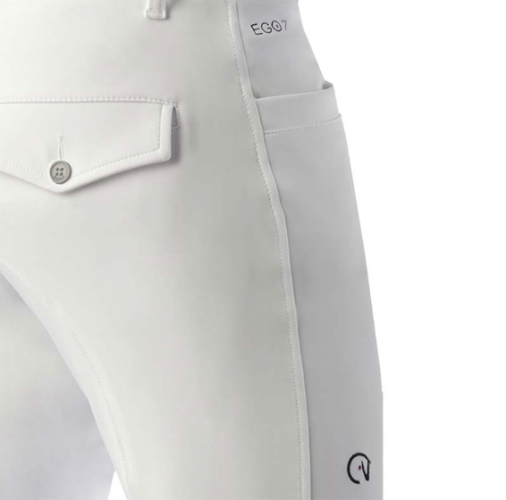 Pantalone Jumping Ego7 Bambino modello EJ-KI Junior Bianco