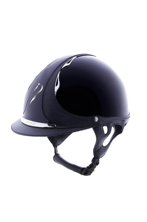 Casco Antares blu lucido modello visiera corta