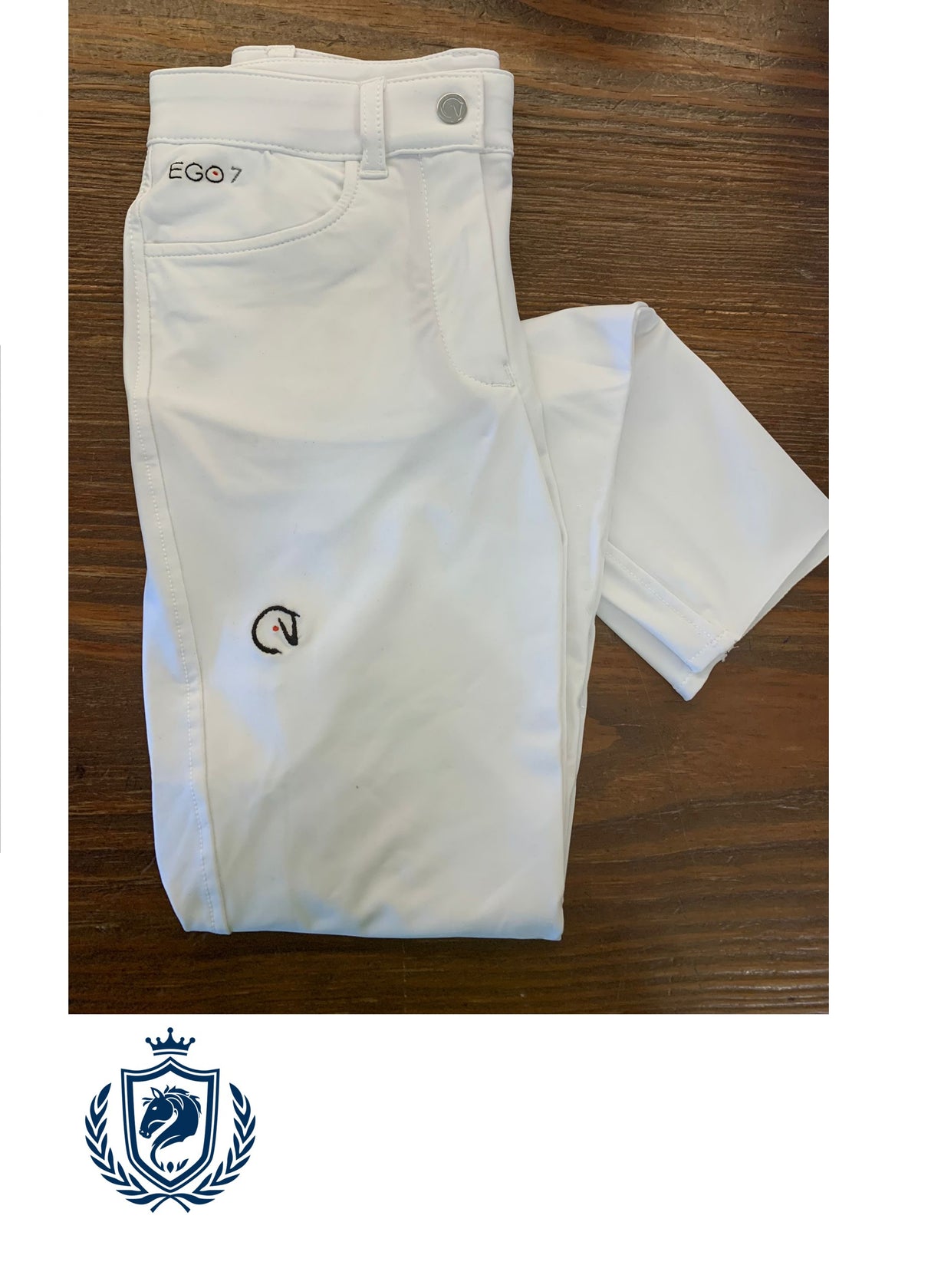 Pantalone Jumping Ego7 Bambino modello EJ-KI Junior Bianco